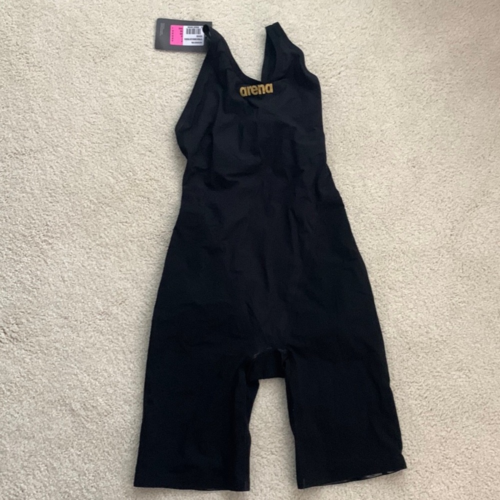 Arena Women's Powerskin Carbon Glide Open Back Kneeskin size 28 NWT